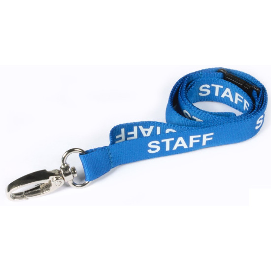 Pre-Printed Staff Lanyards with Metal Lobster Clip (Pack of 100) Pre-Printed Staff Lanyards with Metal Lobster Clip (Pack of 100)