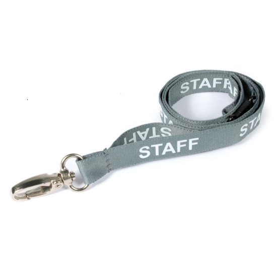 Pre-Printed Staff Lanyards with Metal Lobster Clip (Pack of 100) Pre-Printed Staff Lanyards with Metal Lobster Clip (Pack of 100)