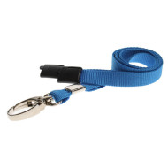 Light Blue Breakaway 10mm Lanyards with Metal Lobster Clip (Pack of 100)