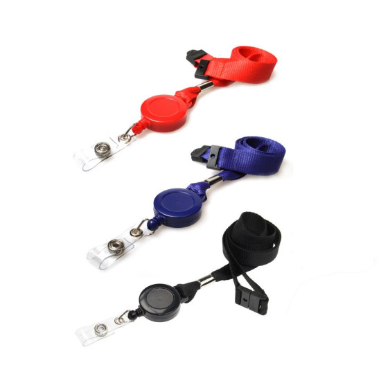 Breakaway 15mm rPET Lanyards with Card Reel (Pack of 100)