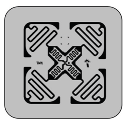 Impinj Monza 4E Non-Metal Adhesive Paper Labels/Stickers (H47), 50 x 50mm - 6.8m read range