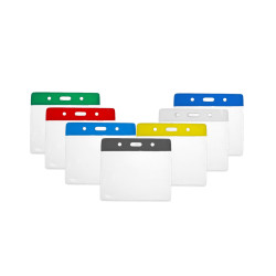 Clear Flexible Vinyl Wallet Coloured Top  (91mm x 65mm) (Pack of 100)