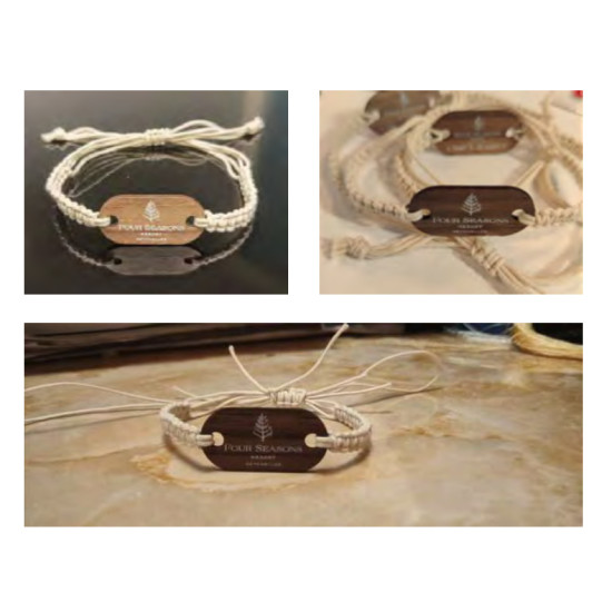 Wooden Tag and Cotton Wristbands (Style 15) Wooden Tag and Cotton Wristbands (Style 15)